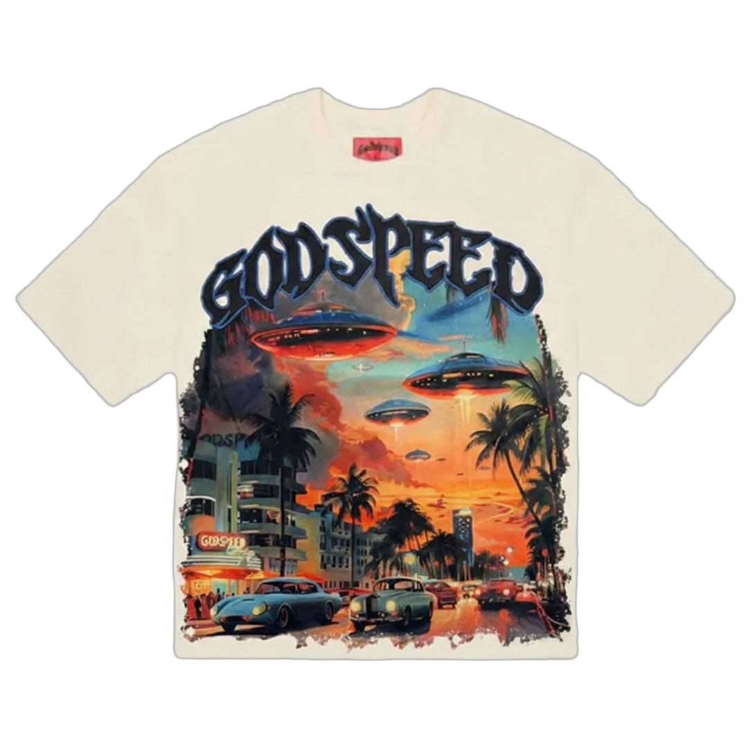 Godspeed Miami UFO T-Shirt Cream