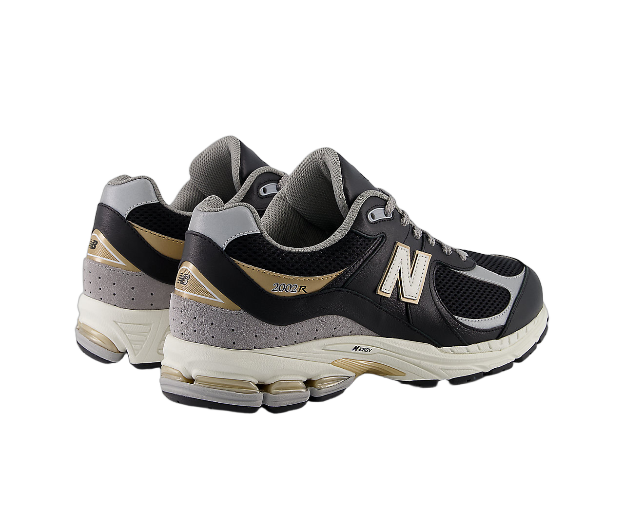New Balance 2002R Black Sea Salt Gold Metallic