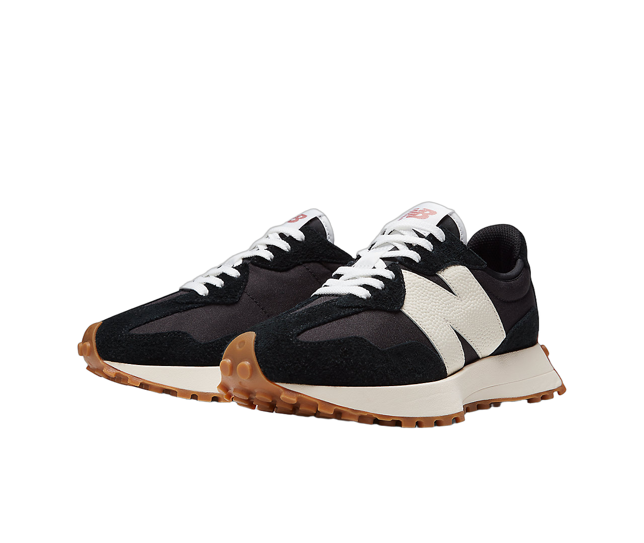 New Balance 327 Black White Gum, Black/White/Gum (WS327BL)