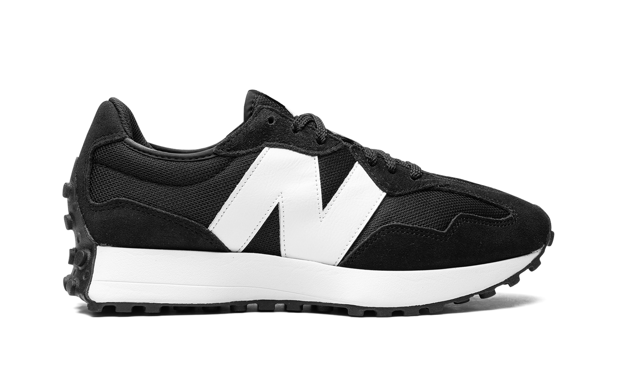 New Balance 327 Black White N Logo