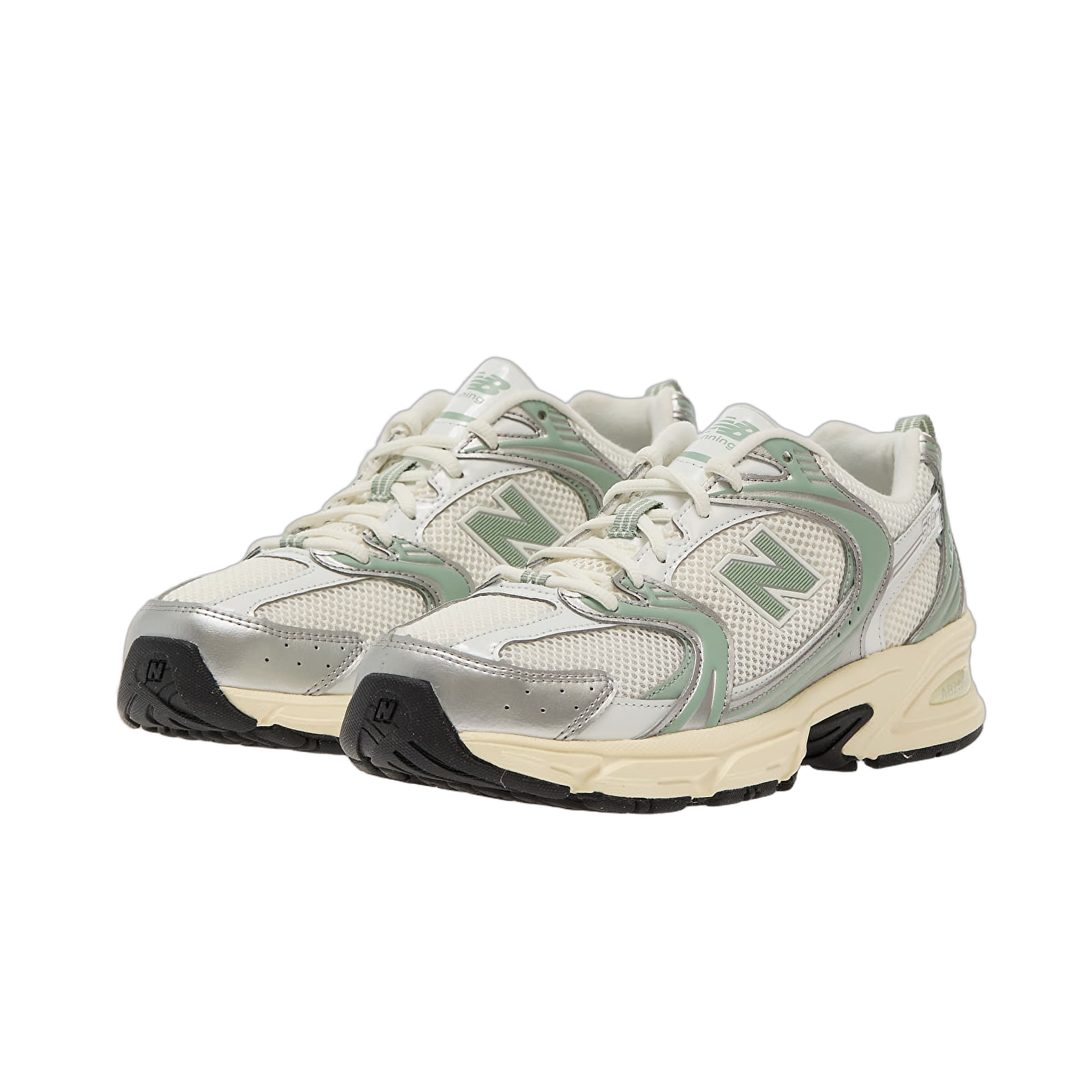 New Balance 530 Silver Metallic Mosaic Green