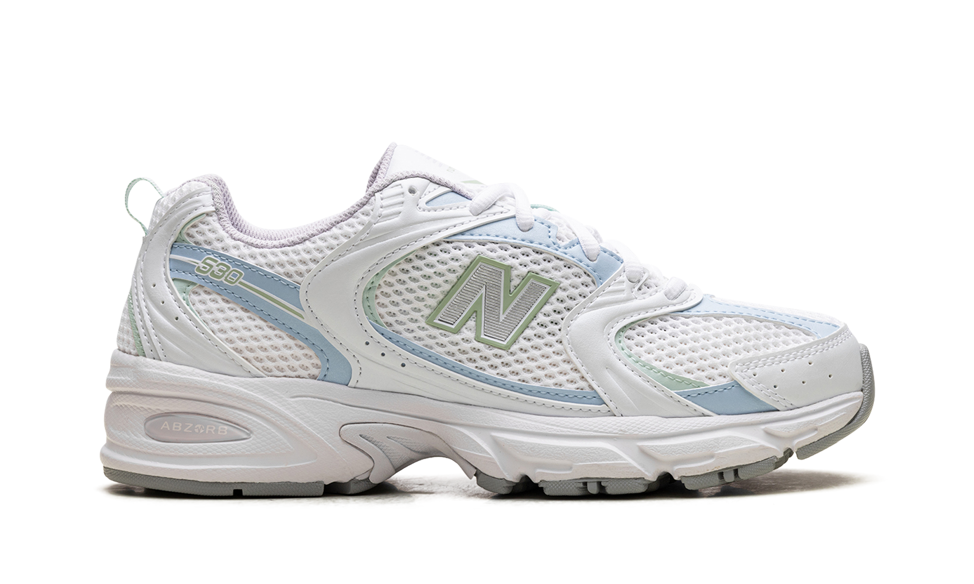 New Balance 530 White Light Chrome Blue Clay Ash