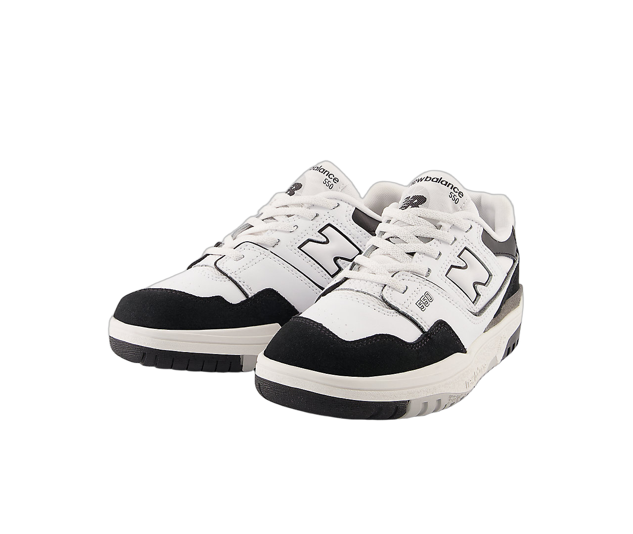 New Balance 550 Bungee Lace White Black Rain Cloud (PS)