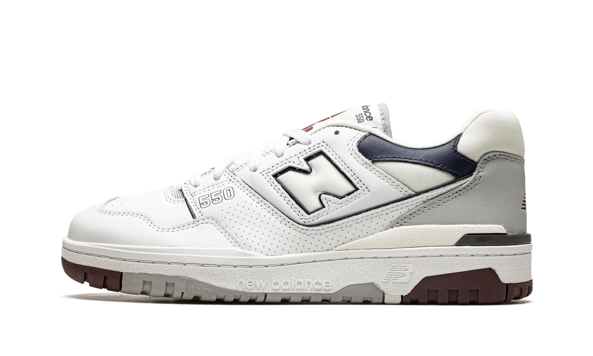 New Balance 550 White Natural Indigo Burgundy
