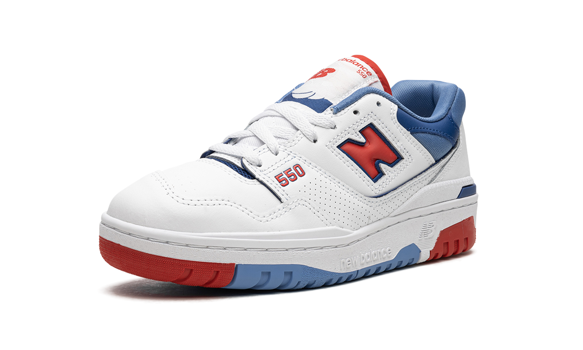 New Balance 550 White True Red Atlantic Blue
