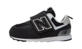 New Balance 574 Hook and Loop Black Silver Metallic (TD)