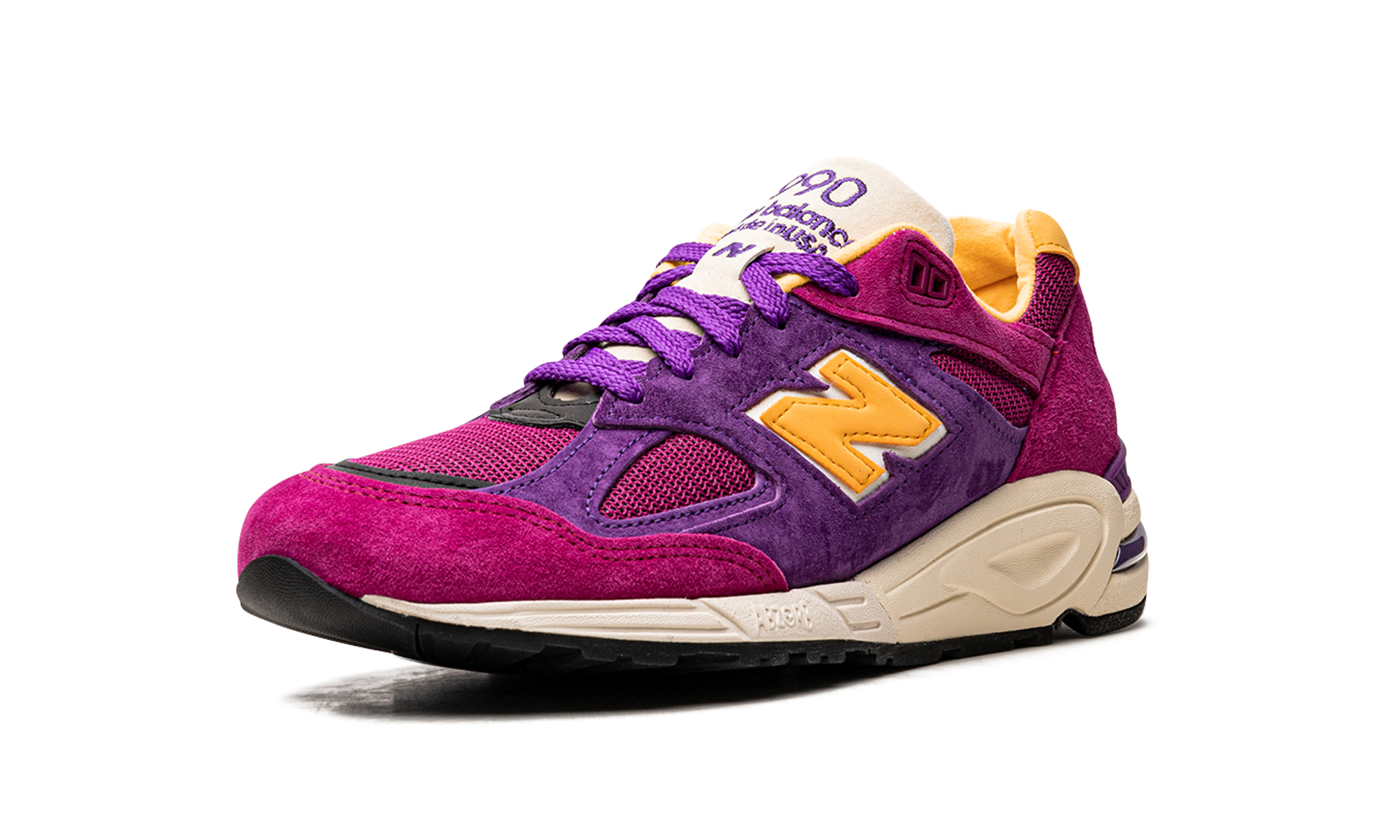 New Balance 990v2 MiUSA Teddy Santis Purple Yellow