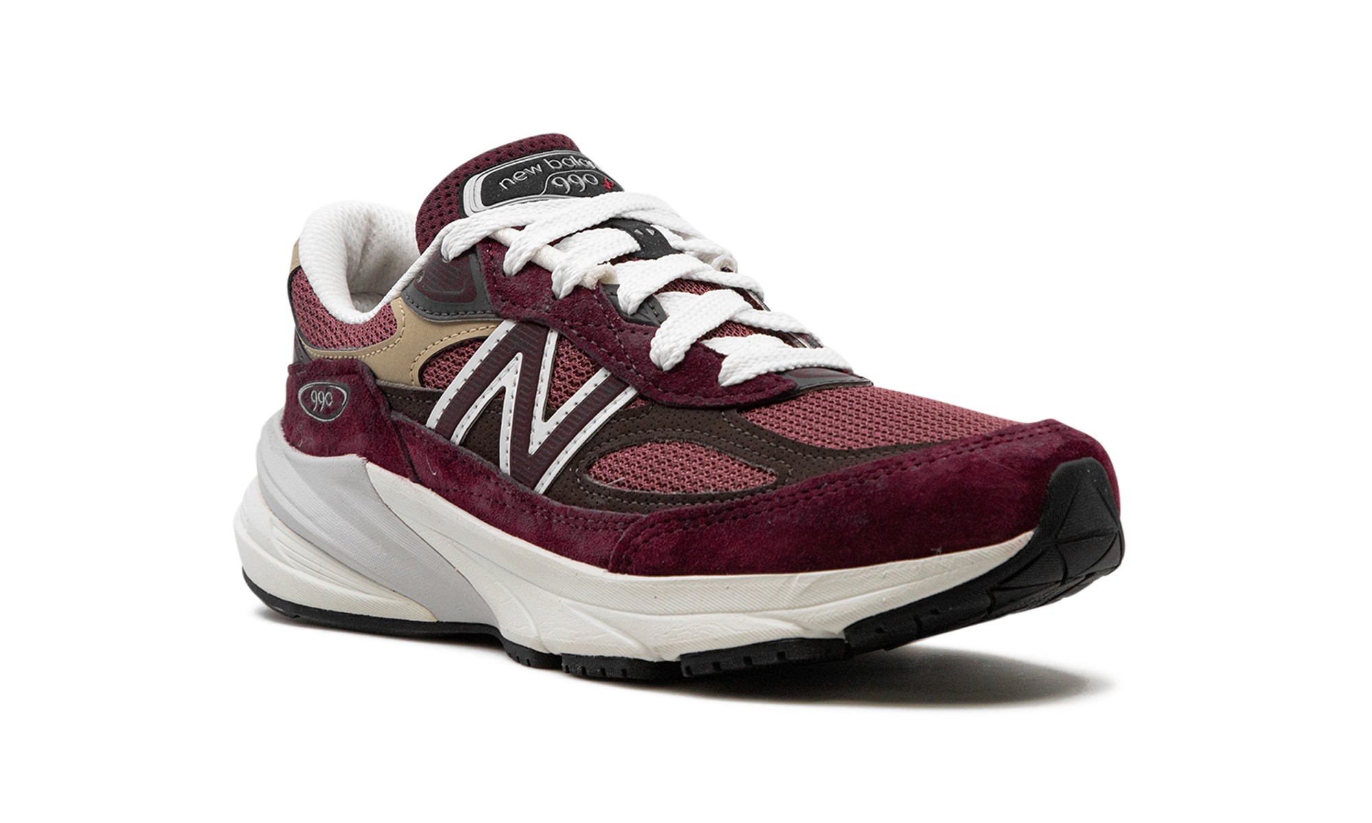 New Balance 990v6 MiUSA Teddy Santis Burgundy Tan