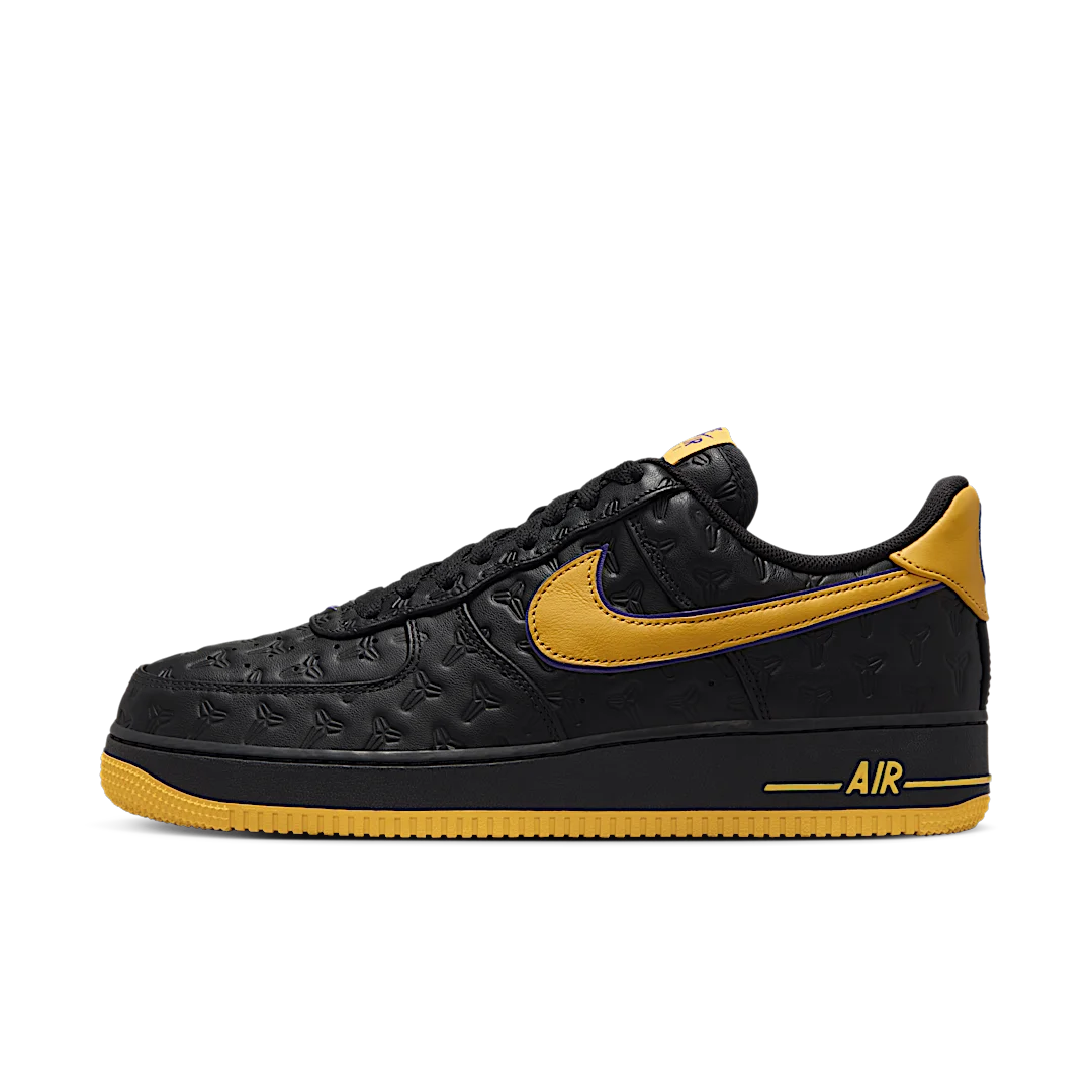 Nike Air Force 1 Low Kobe Bryant Lakers Away (Numbered Edition of 8000), Black/Varsity Maize/Varsity Purple (HV5122-001)