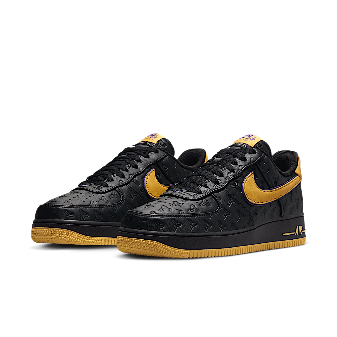 Nike Air Force 1 Low Kobe Bryant Lakers Away (Numbered Edition of 8000), Black/Varsity Maize/Varsity Purple (HV5122-001)