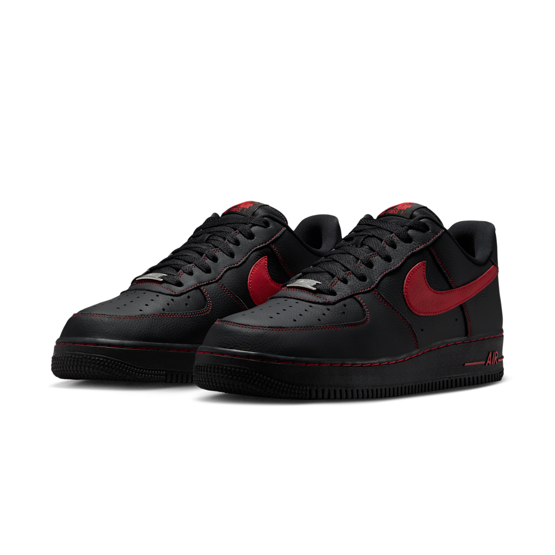 Nike Air Force 1 Low '07 LV8 Bred, Black/Black/Black/University Red (HQ2037-005)