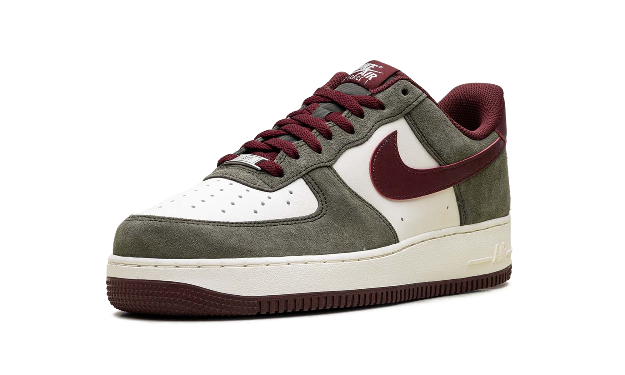 Nike Air Force 1 Low '07 LV8 Cargo Khaki Pale Ivory Dark Team Red