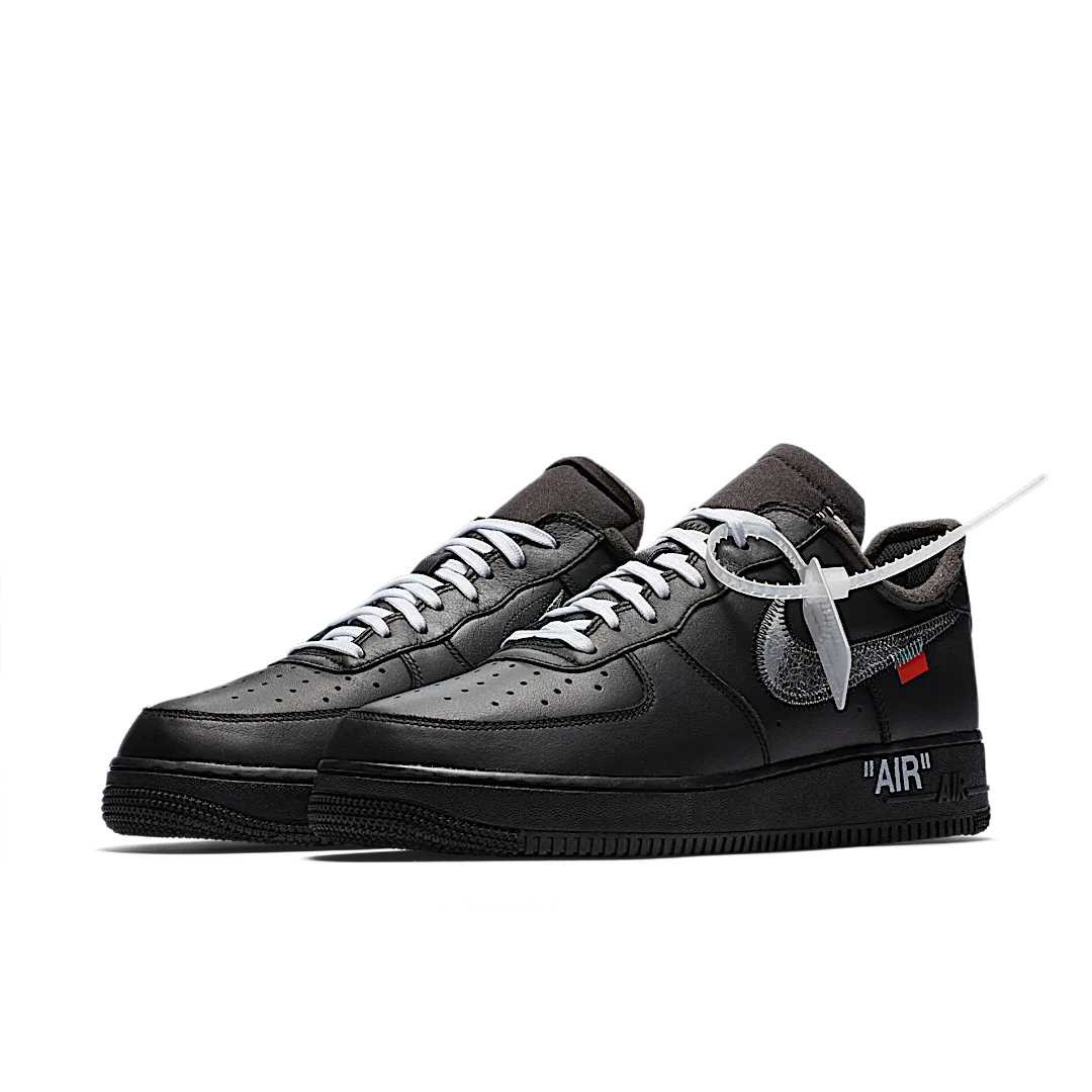 Nike Air Force 1 Low '07 Off-White MoMA (without Socks), Black/Metallic Silver-Black (AV5210-001)