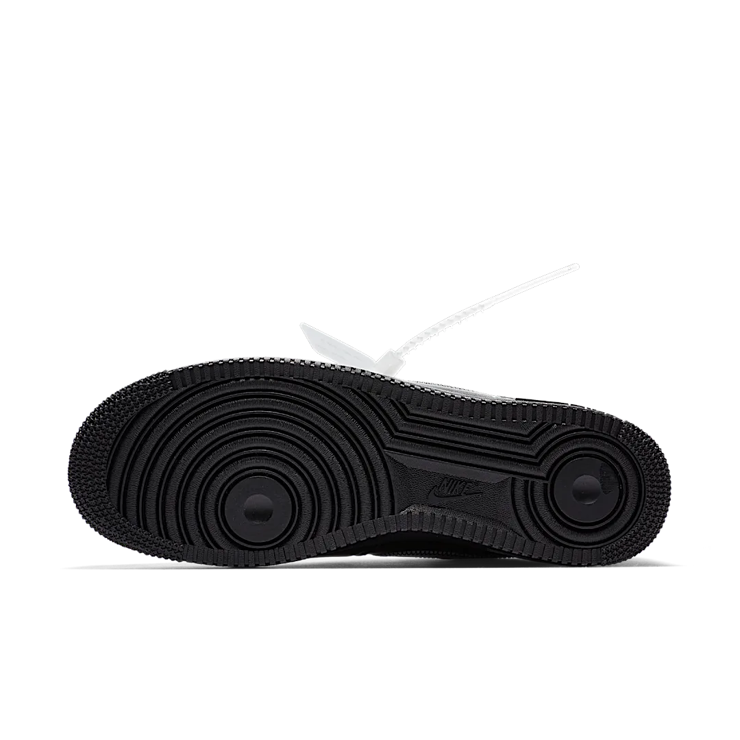 Nike Air Force 1 Low '07 Off-White MoMA (without Socks), Black/Metallic Silver-Black (AV5210-001)