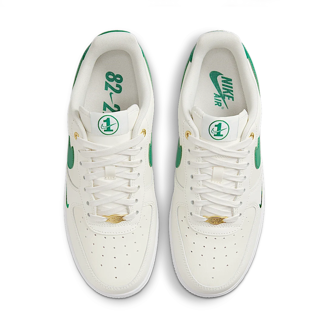 Nike Air Force 1 Low '07 SE 40th Anniversary Edition Sail Malachite, Sail/Malachite-White-Metallic Gold (DQ7582-101)