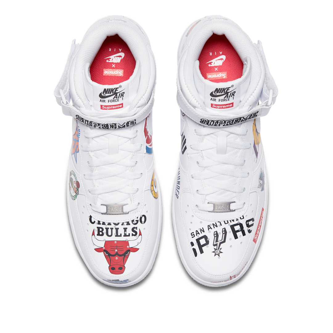 Nike Air Force 1 Mid Supreme NBA White