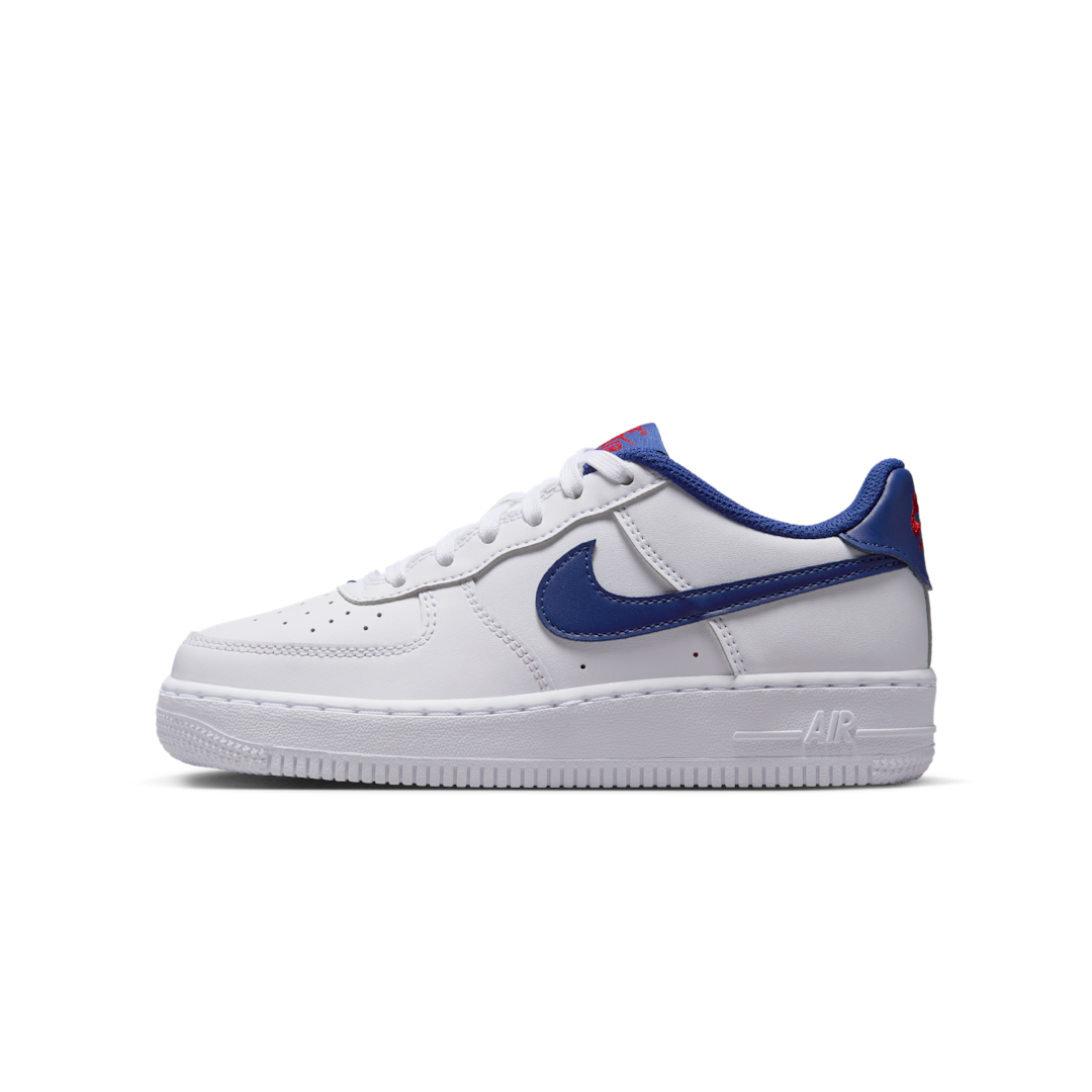 Nike Air Force 1 White Deep Royal Blue GS