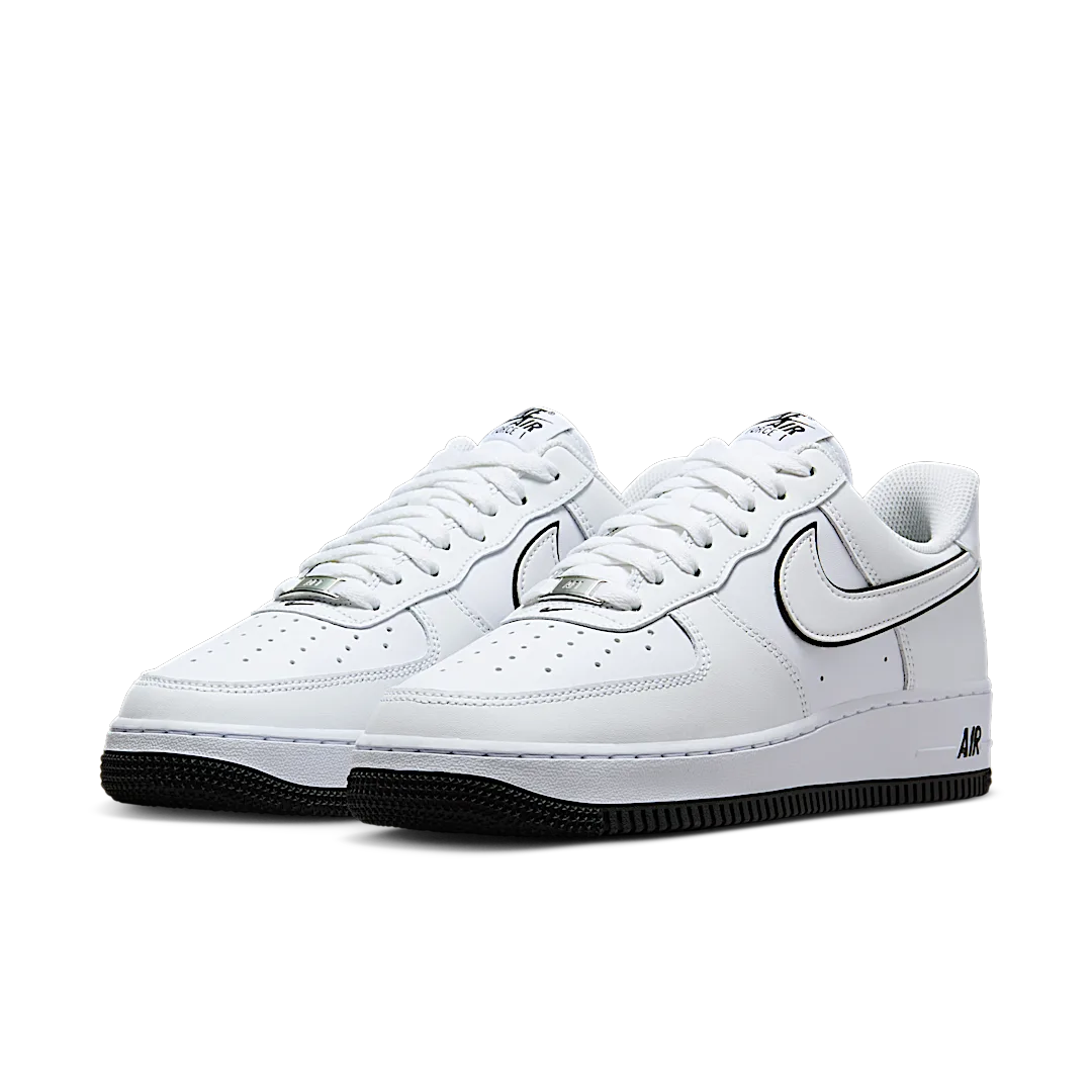 Nike Air Force 1 '07 Low White Black Outline Swoosh, White/White/Black (DV0788-103)