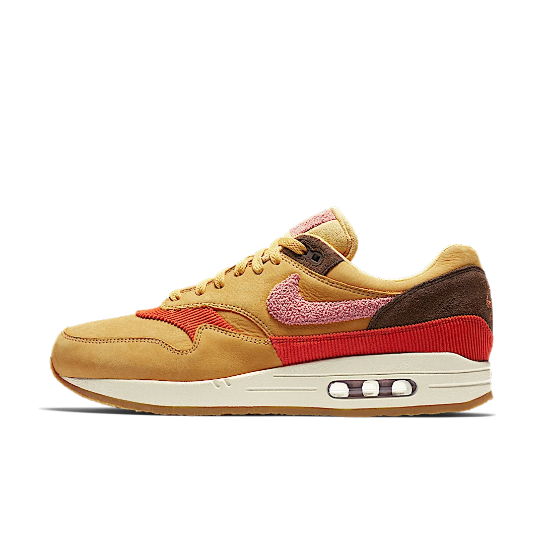 Nike Air Max 1 Crepe Wheat Gold Rust Pink, Wheat Gold/Rust Pink-Baroque Brown (CD7861-700)