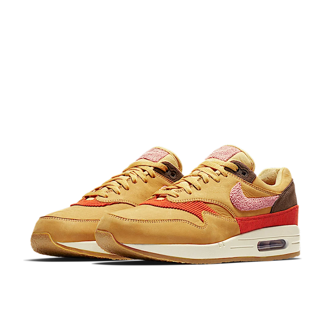 Nike Air Max 1 Crepe Wheat Gold Rust Pink, Wheat Gold/Rust Pink-Baroque Brown (CD7861-700)