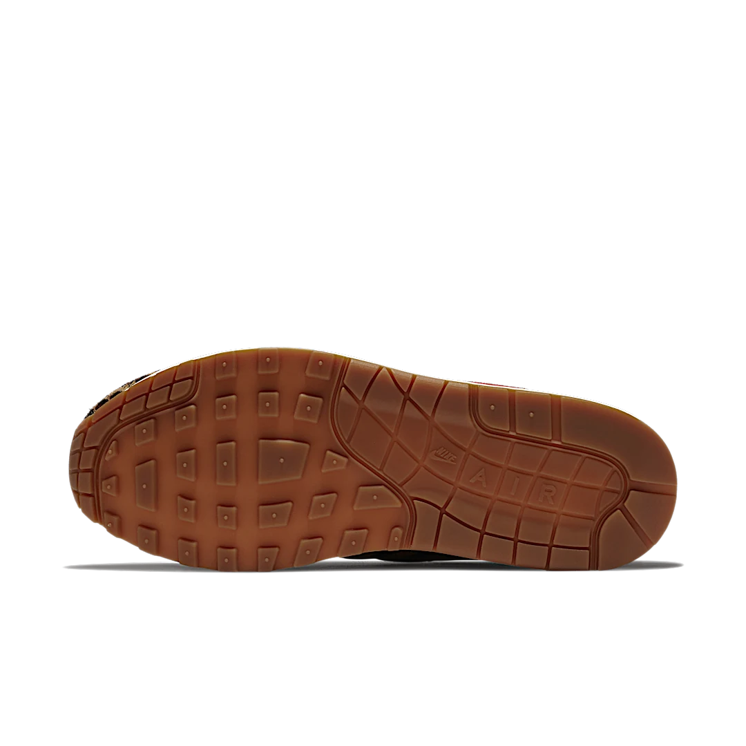 Nike Air Max 1 atmos Animal Pack 2.0 (All Black Box) (2018), Wheat/Sport Red-Bison-Classic Green (AQ0928-700)