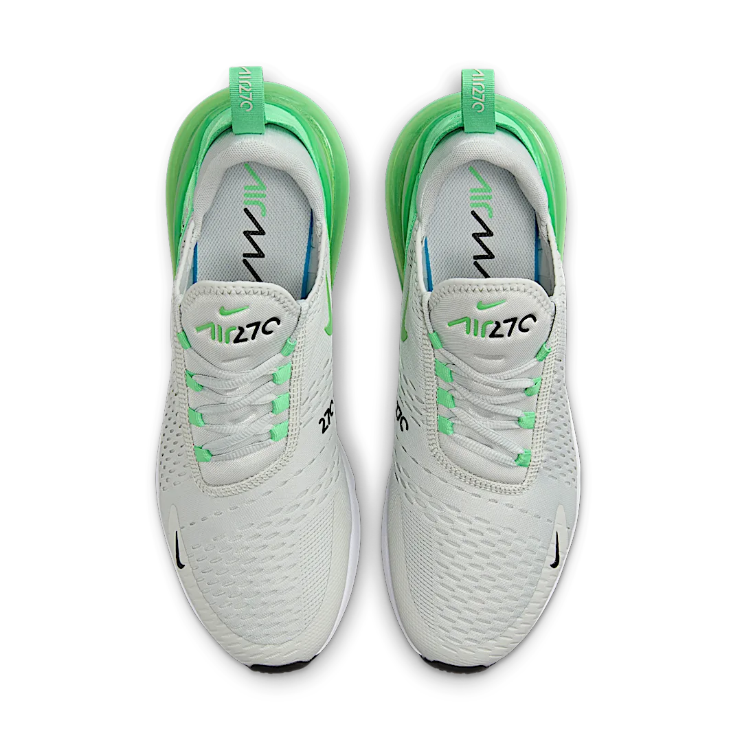 Nike Air Max 270 Light Silver Green Shock, Light Silver/Black/White/Green Shock (AH8050-027)