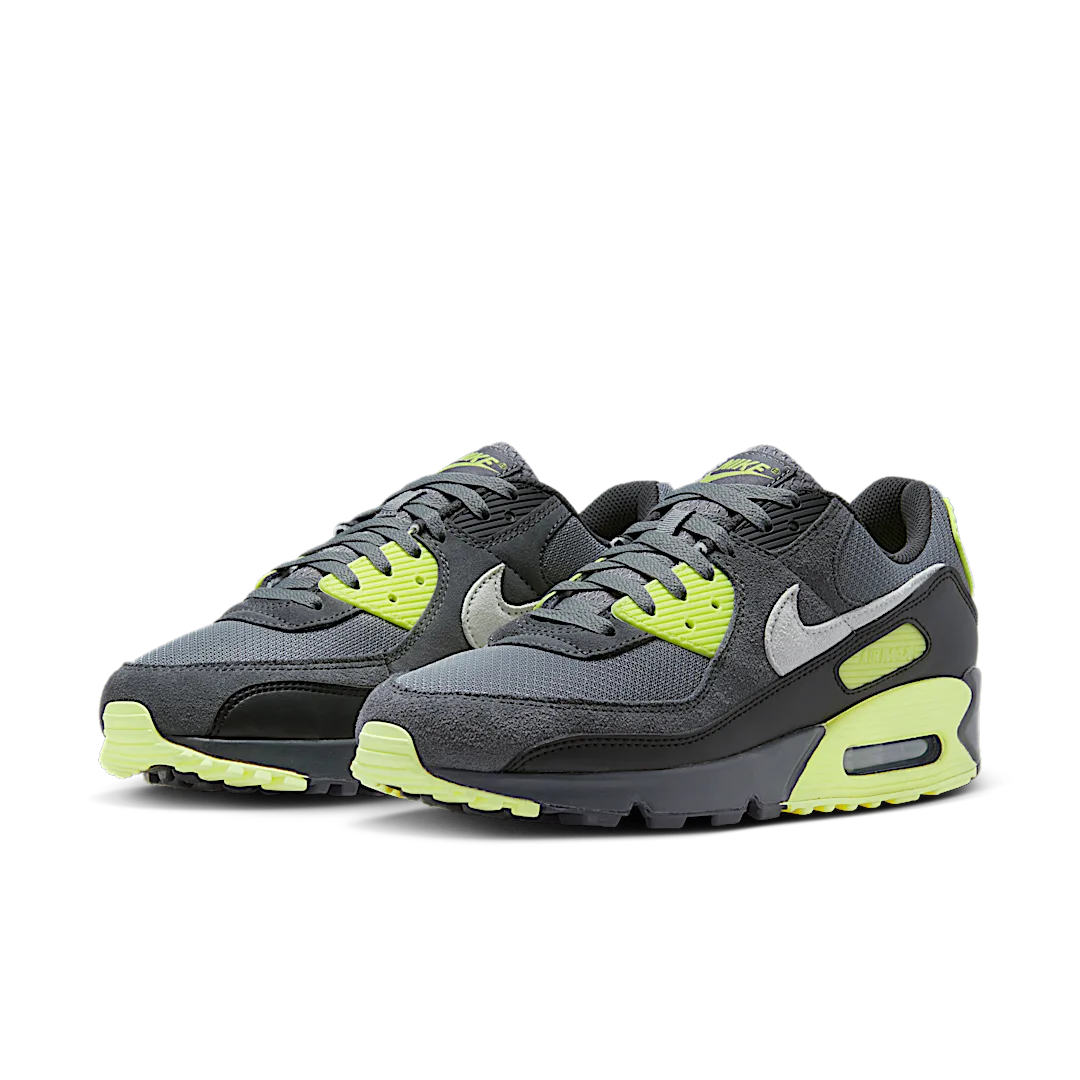 Nike Air Max 90 Smoke Grey Light Lemon Twist, Smoke Grey/Light Lemon Twist/Black/Photon Dust (DM0029-012)