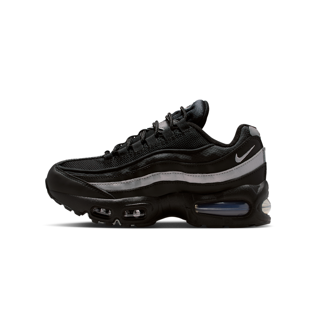 Nike Air Max 95 Black White Metallic Silver, Black/Black/White/Metallic Silver (II4130-013)