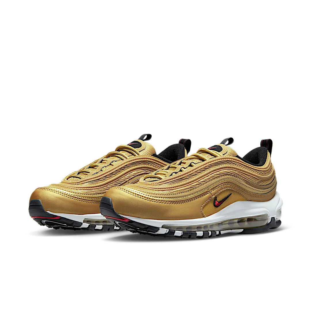 Nike Air Max 97 OG Golden Bullet (2023), Metallic Gold/Varsity Red-White-Black (DQ9131-700 / HV5165-121)
