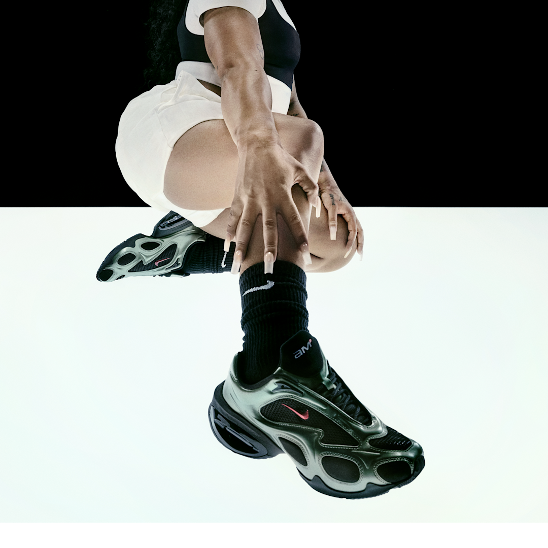 Nike Air Max Muse Metallic Oil Green, Black/Oil Green/Metallic Silver/University Red (FV1920-004)