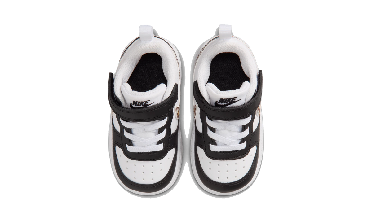 Nike Court Borough Low Black White Leopard Swoosh (TD)
