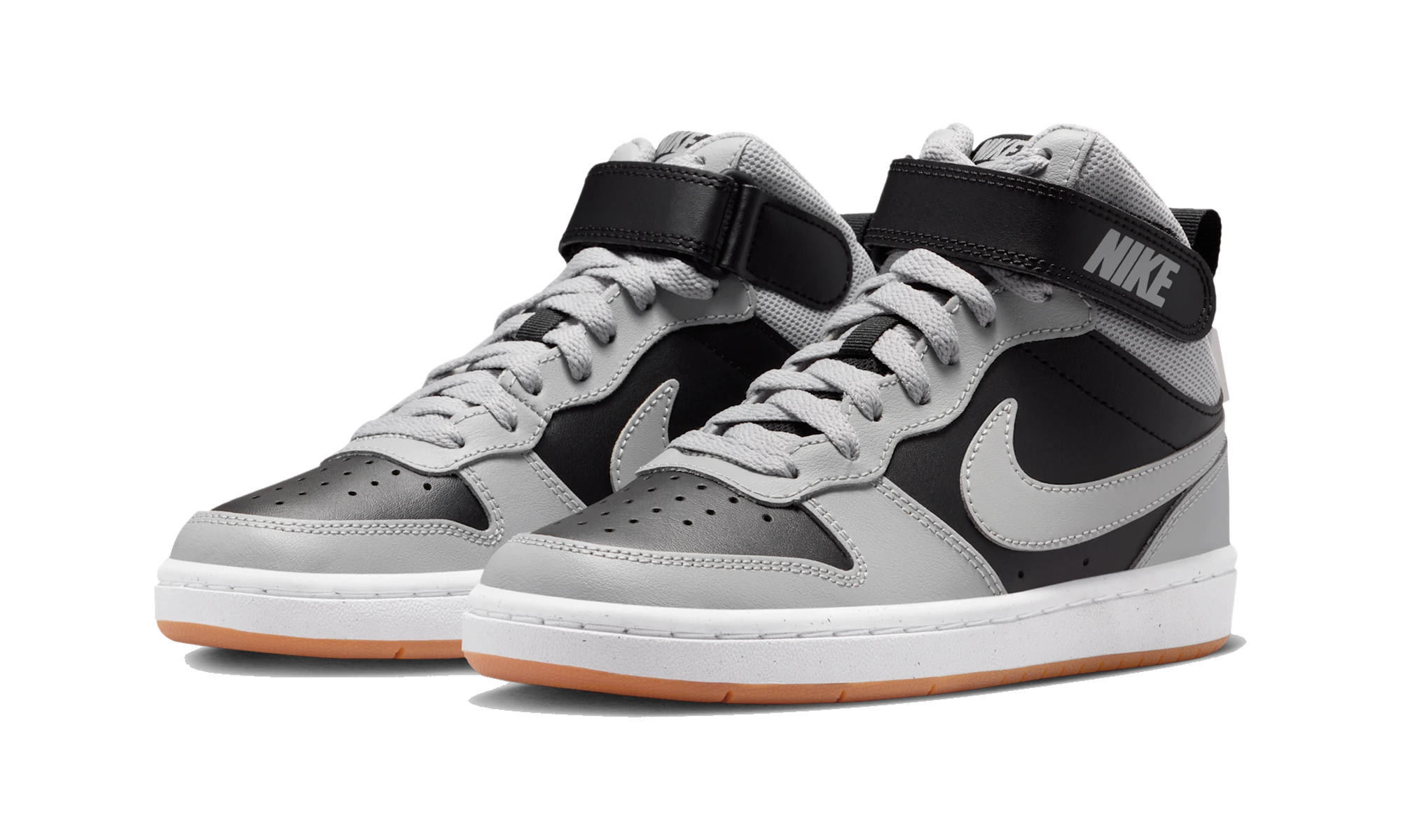 Nike Court Borough Mid 2 Black Light Smoke Grey Gum