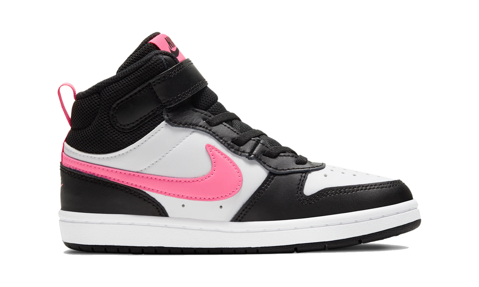 Nike Court Borough Mid 2 Black White Sunset Pulse (PS)