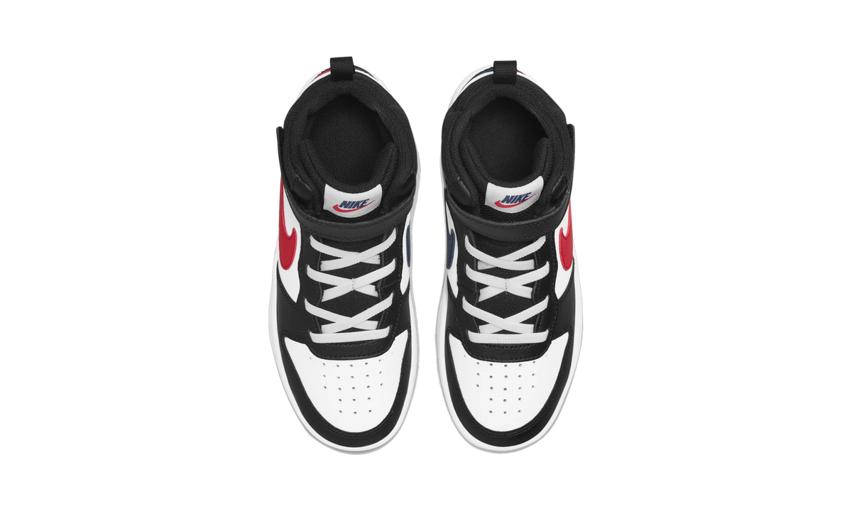 Nike Court Borough Mid 2 White Black University Red (PS)