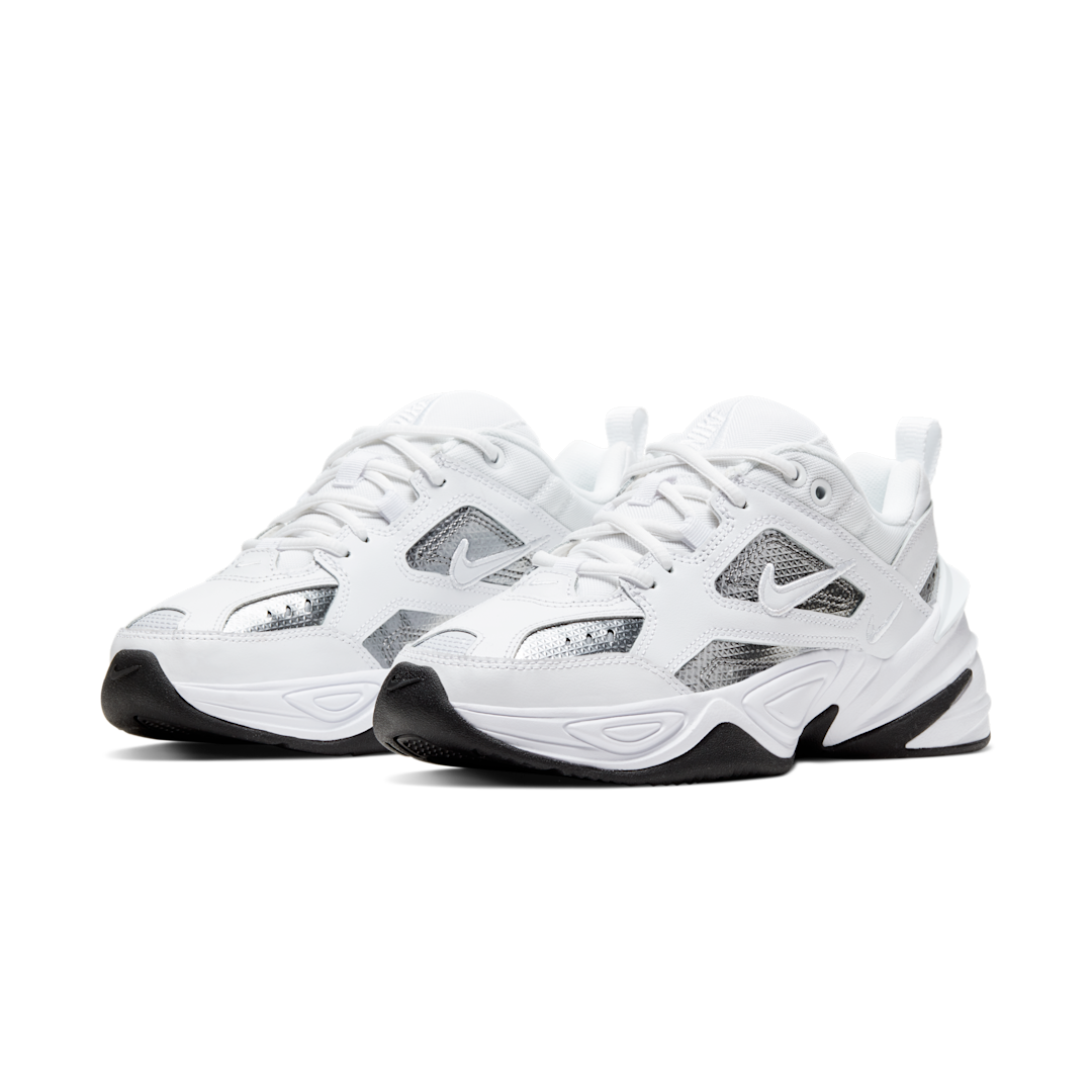 Nike M2K Tekno White Metallic Silver Black - Sneak