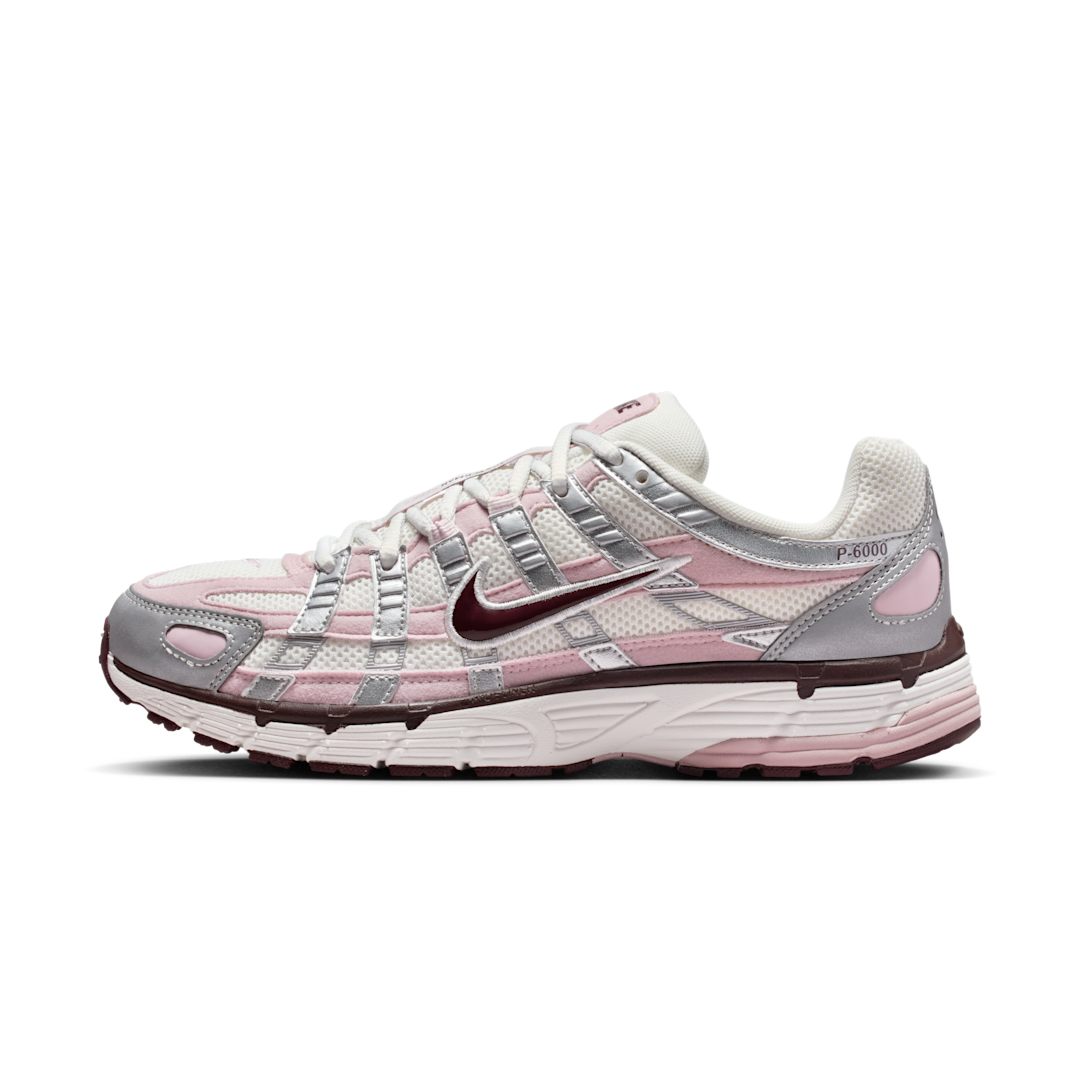 Nike P-6000 Silver Burgundy Plum Chalk, Summit White/Metallic Silver/Burgundy Crush/Plum Chalk (IM6026-121)