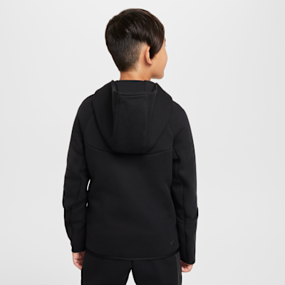 Nike Sportswear Tech Fleece Older Kids' Full-Zip Hoodie Black/Black/Black/Black - Sneak