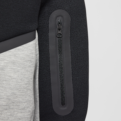 Nike Sportswear Tech Fleece Older Kids' Full-Zip Hoodie Dark Grey Heather/Black/Black/Black - Sneak