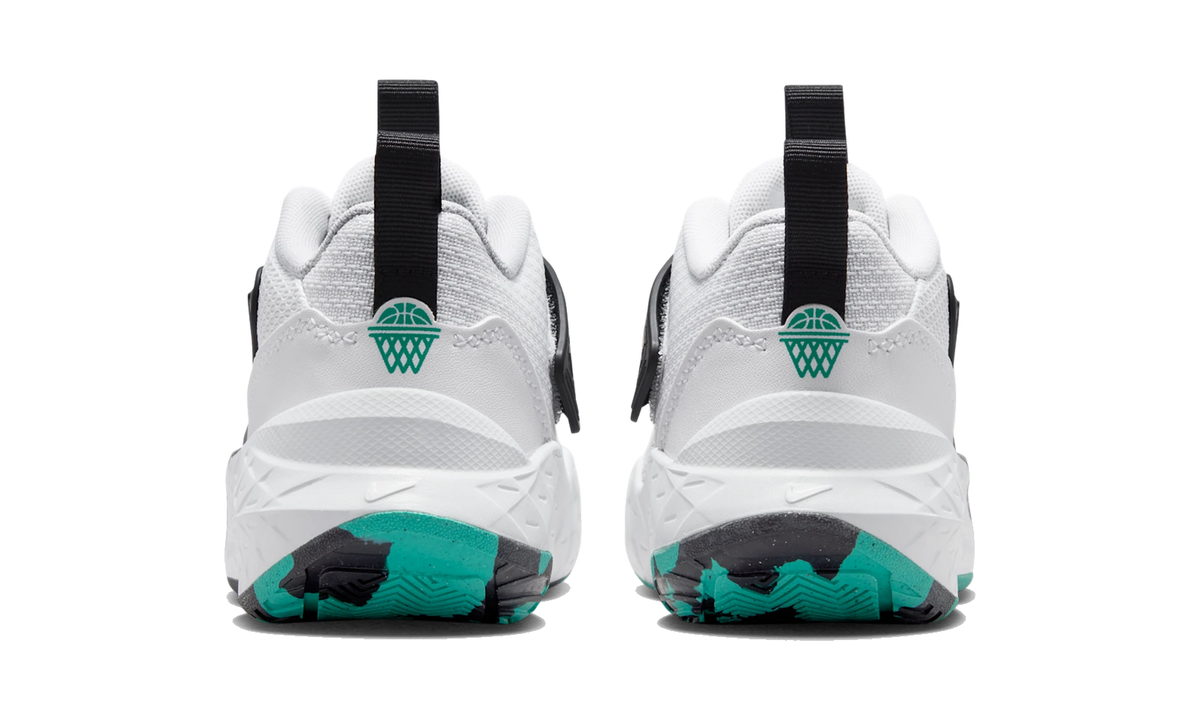 Nike Team Hustle D 12 White Black Emerald Topaz Gold (PS)
