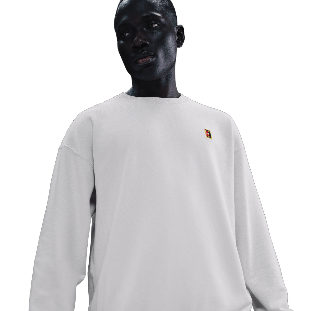 NikeCourt Men's French Terry Crewneck Top Phantom