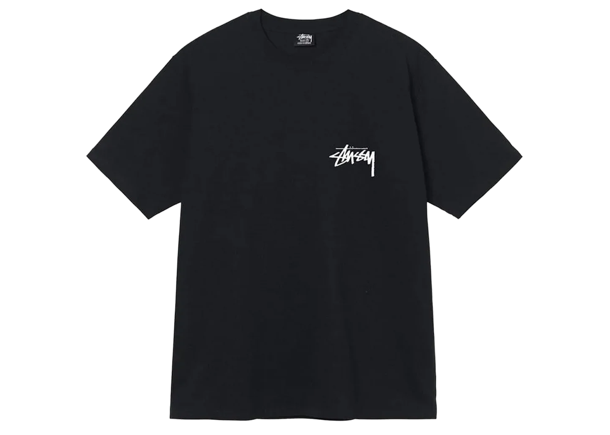 Stussy Fuzzy Dice Tee Black, Black (1904765-BLK)