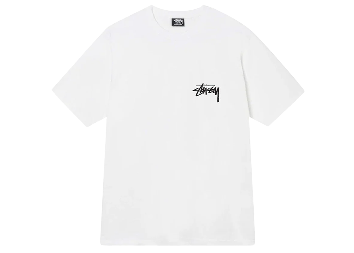Stussy Fuzzy Dice Tee White, White (1904765-WHT)