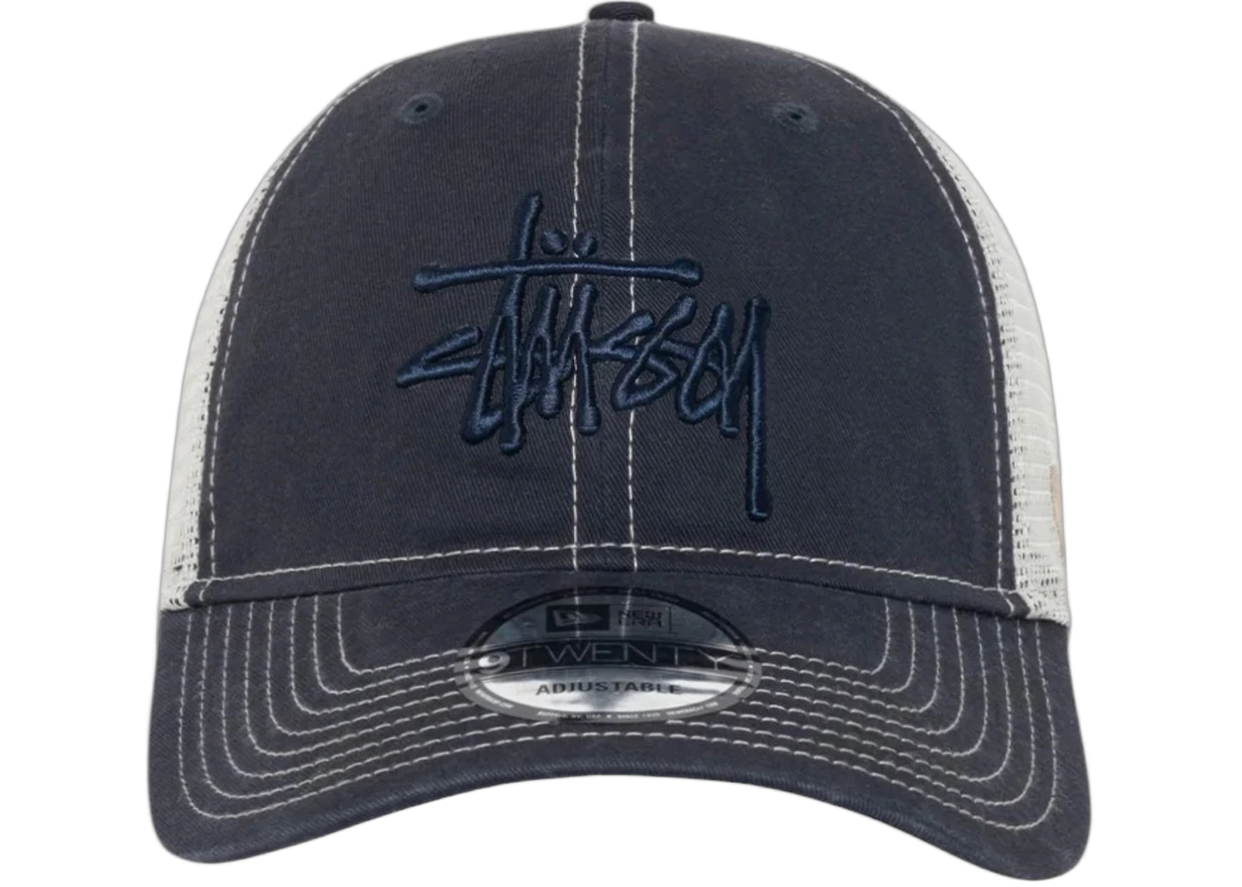 Stussy New Era 9Twenty Washed Basic Trucker Night Black