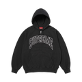 Supreme Cracked Raglan Zip Up Hooded Sweatshirt Black