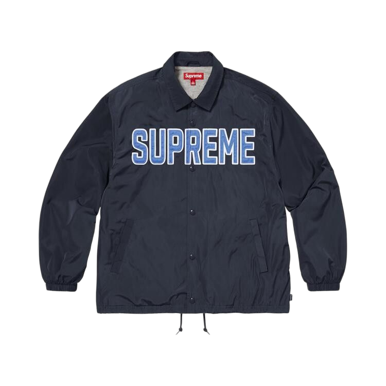 Supreme Spellout Coaches Jacket Navy
