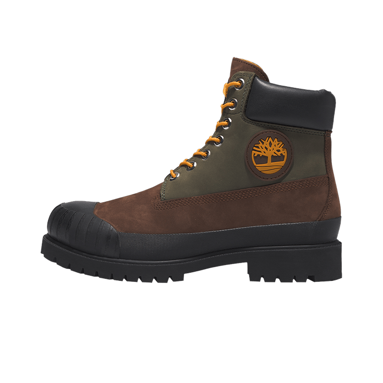 Timberland 6" Premium Waterproof Boot Olive Nubuck Dark Brown - Sneak