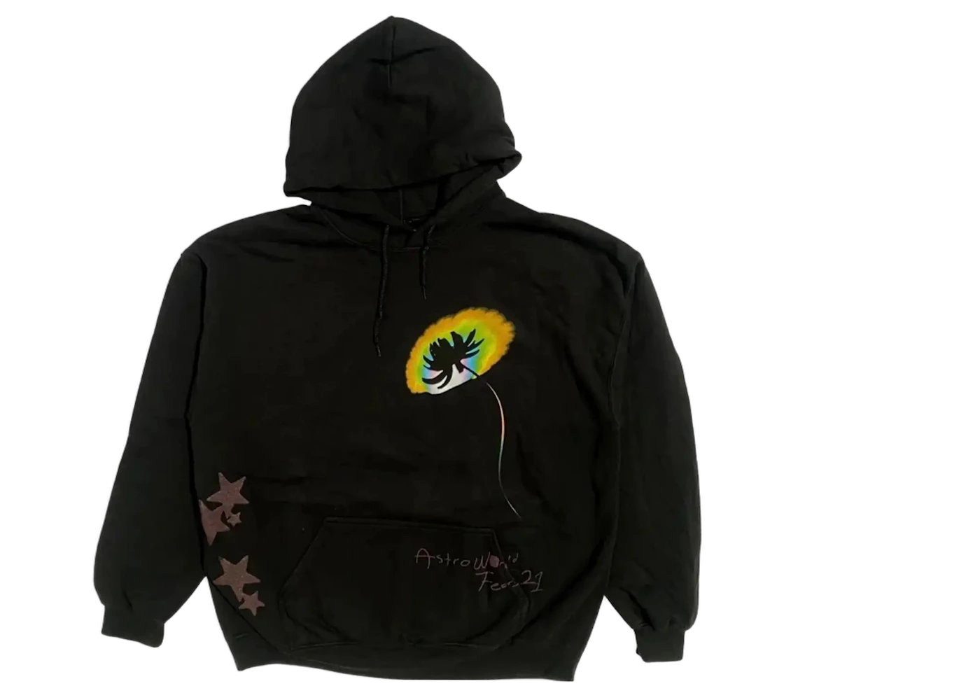 Travis Scott Face Melt Hoodie Black