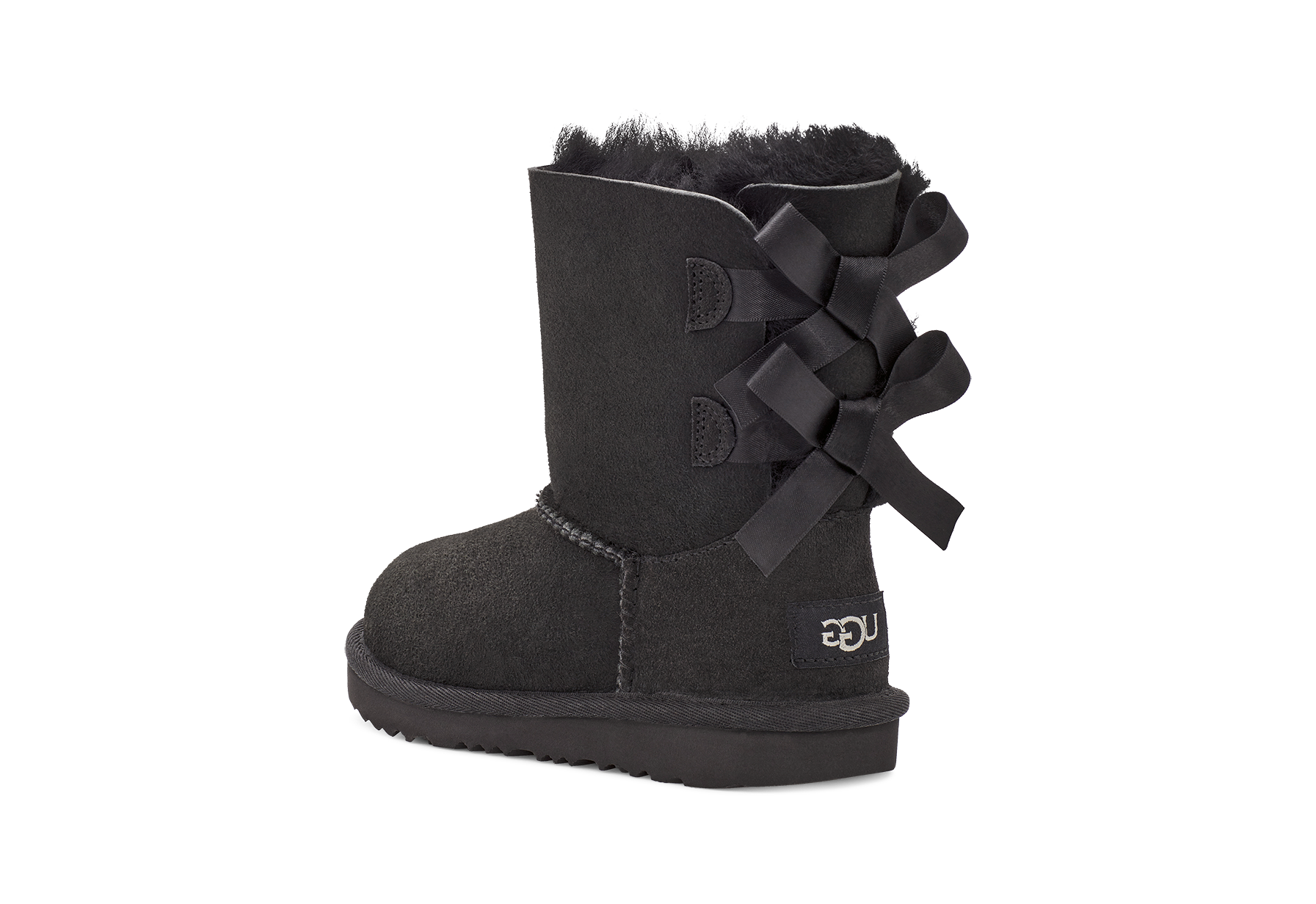 UGG Bailey Bow II Boot Black (Kids), Black (1017394K-BLK)