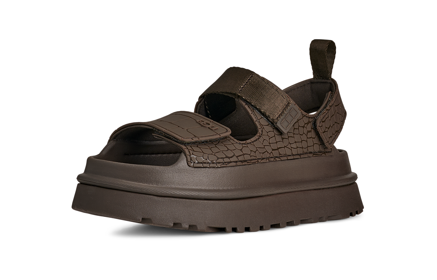 UGG GoldenGlow Embossed Sandal Dense Smoke
