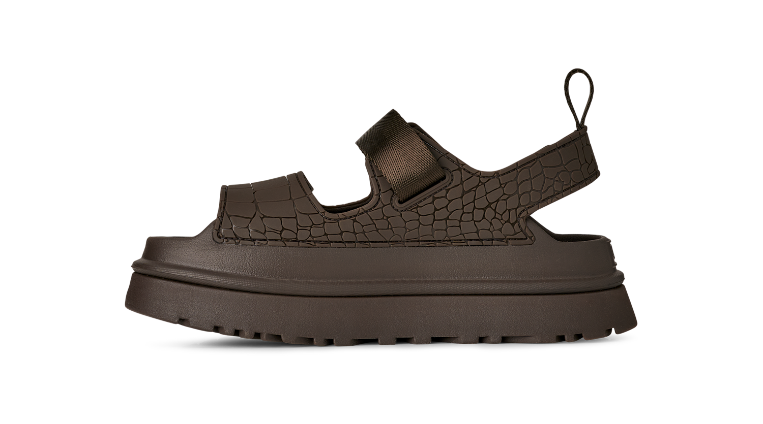 UGG GoldenGlow Embossed Sandal Dense Smoke
